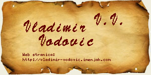 Vladimir Vodović vizit kartica